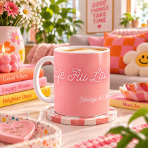 Cafe Au Lait All Day - Peach Pink Yellow Gradient
