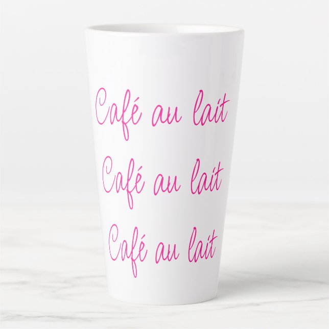 Café au lait | Simple Stylish Latte Mug (Front)