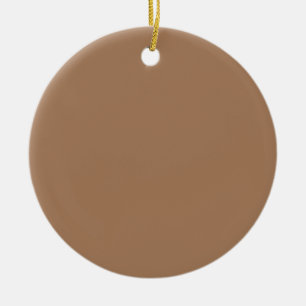 Café au lait (solid colour) ceramic tree decoration