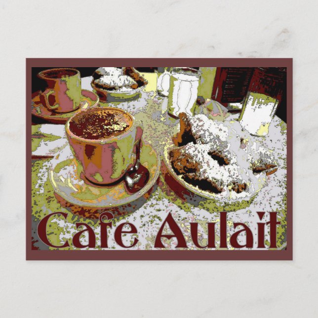Cafe Aulait, New Orleans Coffee Postcard (Front)