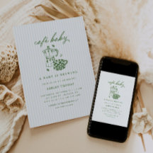 Cafe Baby Shower | Green & Blue Baby is Brewing