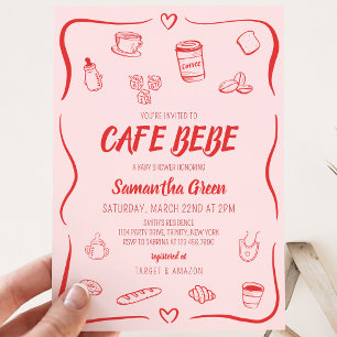 Cafe Bebe Baby Shower Invitation