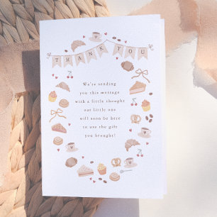Cafe Bebe Baby Shower Thank You Card