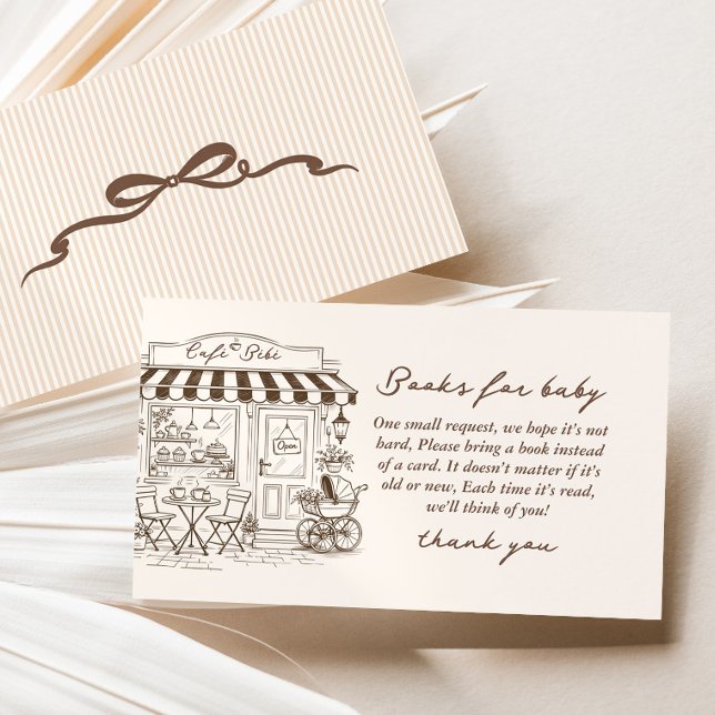 Cafe Bebe Books for baby gender neutral Coffee Enclosure Card (Creator Uploaded)