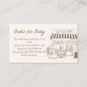 Cafe Bebe Books for baby gender neutral Coffee Enclosure Card