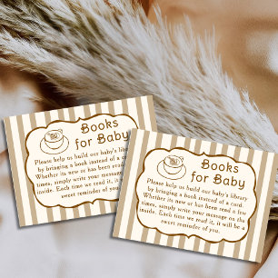 Cafe Bebe Books For Baby Request Baby Shower Enclosure Card
