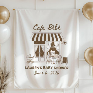 Cafe Bèbè Coffee Baby Shower Tapestry, Baby Is Bre Tapestry
