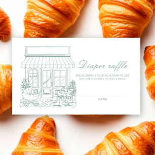 Cafe Bebe Diaper Raffle Enclosure Card