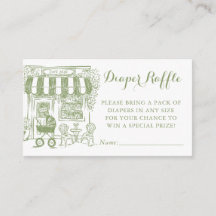Cafe Bebe Diaper Raffle Ticket | Baby Shower
