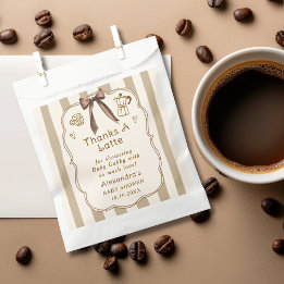 Cafe Bebe French Coffee Shop Baby Shower Favors Favour Bags