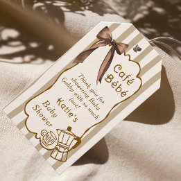 Cafe Bebe French Coffee Shop Themed Baby Shower Gift Tags