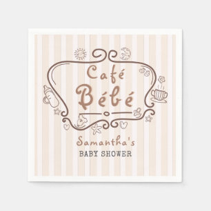 Café Bébé French Modern Gender Neutral Baby Shower Napkin