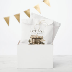 Cafe bebe gender neutral brown baby shower favour bags