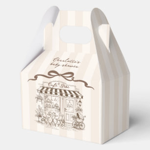Cafe Bebe Gender neutral Parisian Bow Baby Shower Favour Box