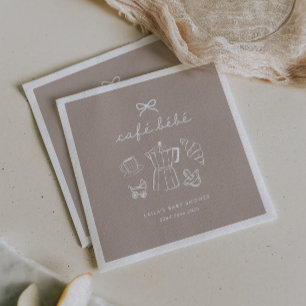 Cafe Bebe Home Coffee Baby Shower Latte Napkin