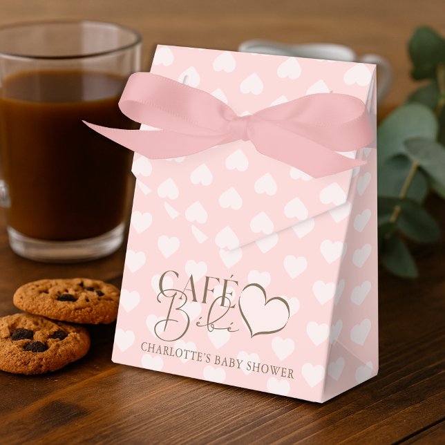 Café Bébé Paris Themed Baby Shower Favour Box (Café Bébé Paris Themed Baby Shower Favor Boxes)