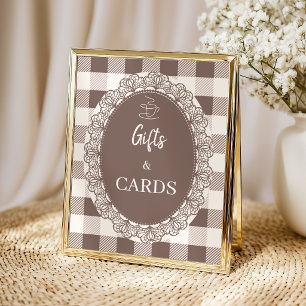 Cafe Bebe Rustic Gifts and Cards Baby Shower Poster