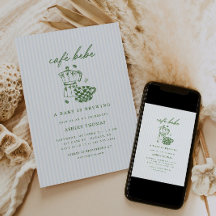 Cafe Bebe Shower | Green & Blue Baby is Brewing