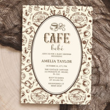 Café Bébé Vintage Coffee Baby Shower | Retro