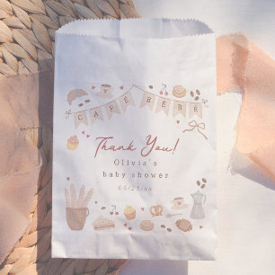 Cafe Bebe Watercolor French Bakery Baby Shower Favour Bags
