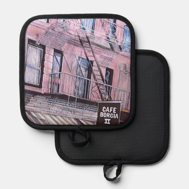Cafe Borgia, SOHO Pot Holder (Front/Back)