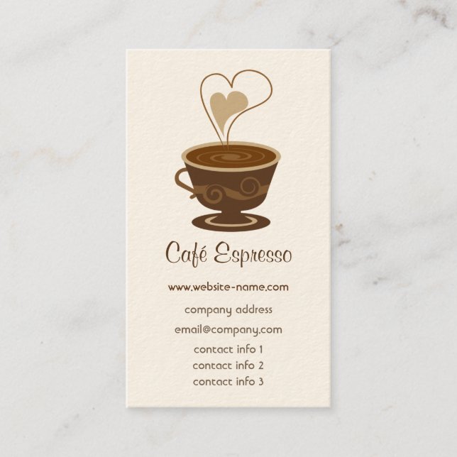 Cafe Business Card (Front)