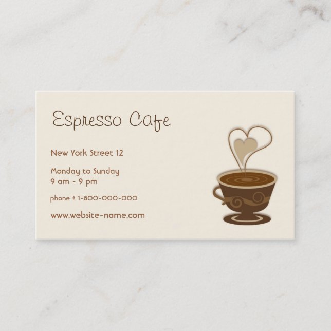 Cafe Business Card (Front)