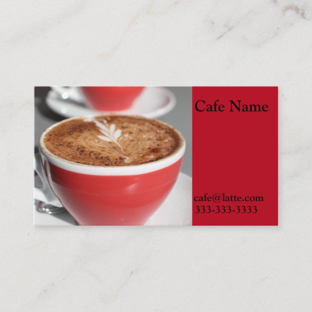 Cafe Business Cards (Front)