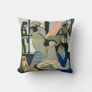 Cafe by Ernst Ludwig Kirchner Cushion