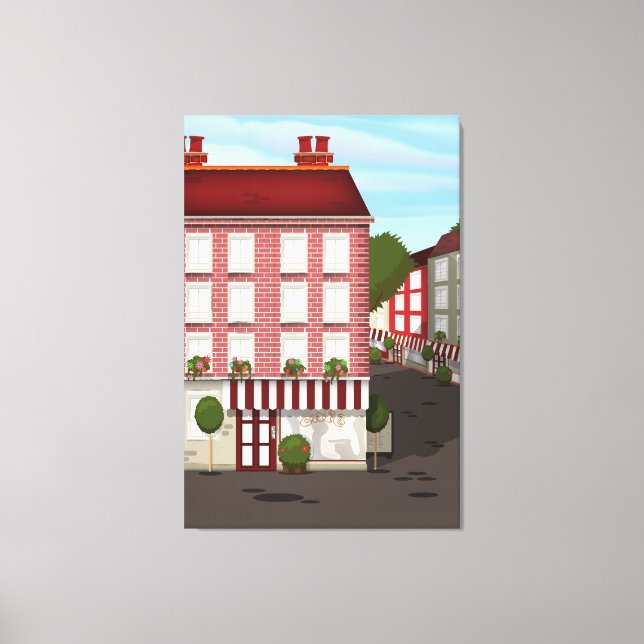 café canvas print (Front)