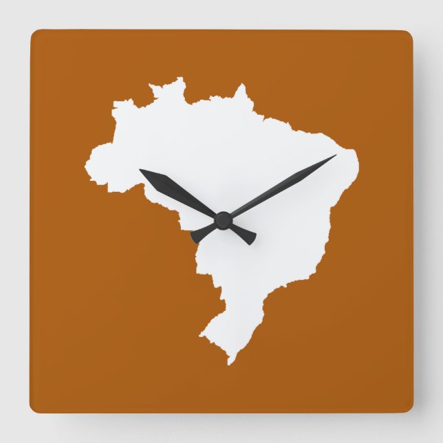 Café Caramel Festive Brazil at Emporio Moffa Square Wall Clock (Front)