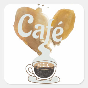 Café - Coffee Lover Square Sticker