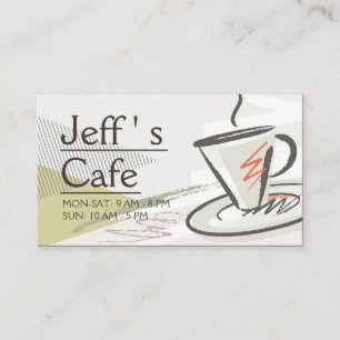 Cafe / Coffee Shop Business Card