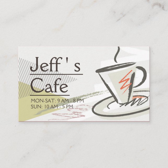 Cafe / Coffee Shop Business Card (Front)