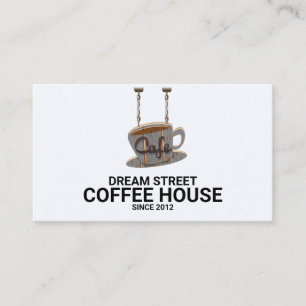 Cafe Coffee Shop Trendy Business Card