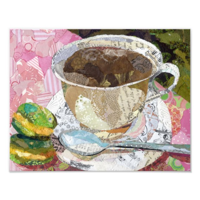 Cafe collage art photo print (Front)
