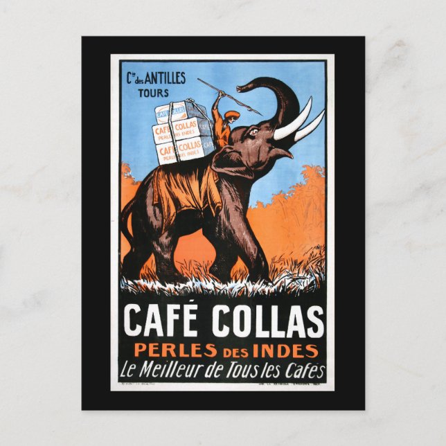 Cafe' Collas Postcard (Front)