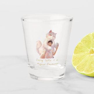Café Companion – Selfie with a Giant Cat Shot Glass