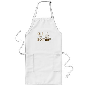 cafe con leche bokeh long apron