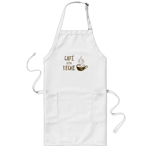 cafe con leche bokeh long apron (Front)