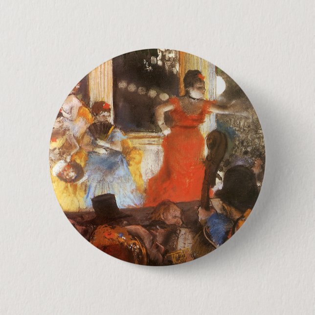 Cafe Concert at Les Ambassadeurs by Edgar Degas 6 Cm Round Badge (Front)
