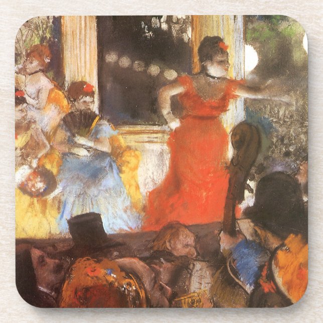 Cafe Concert at Les Ambassadeurs by Edgar Degas Coaster (Front)