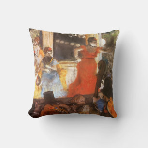 Cafe Concert at Les Ambassadeurs by Edgar Degas Cushion