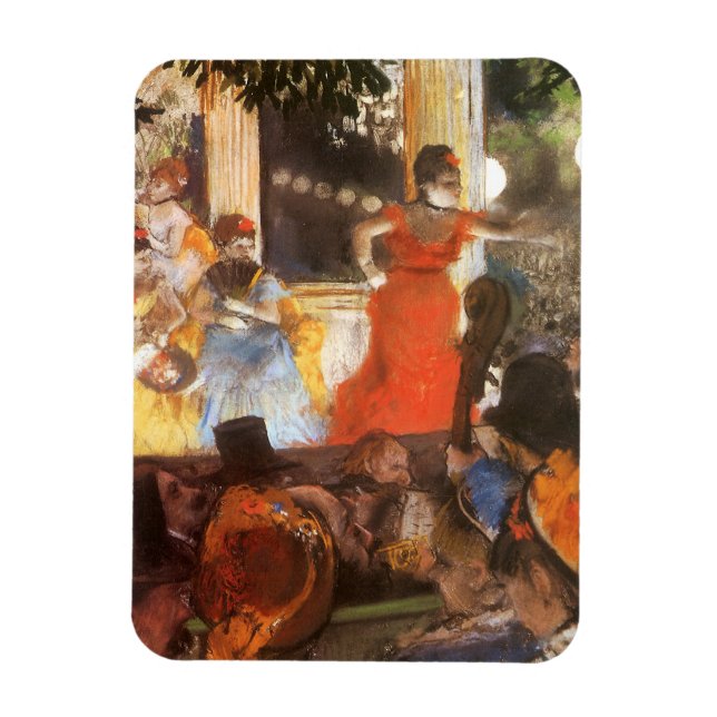 Cafe Concert at Les Ambassadeurs by Edgar Degas Magnet (Vertical)