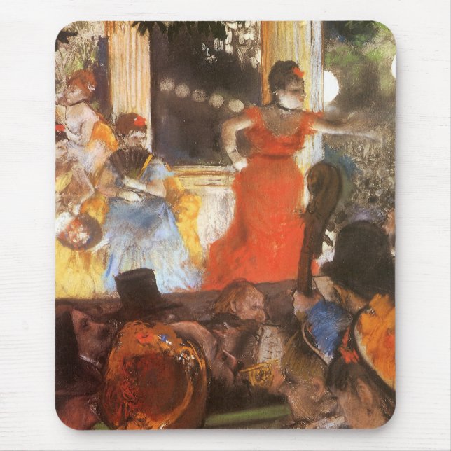 Cafe Concert at Les Ambassadeurs by Edgar Degas Mouse Mat (Front)