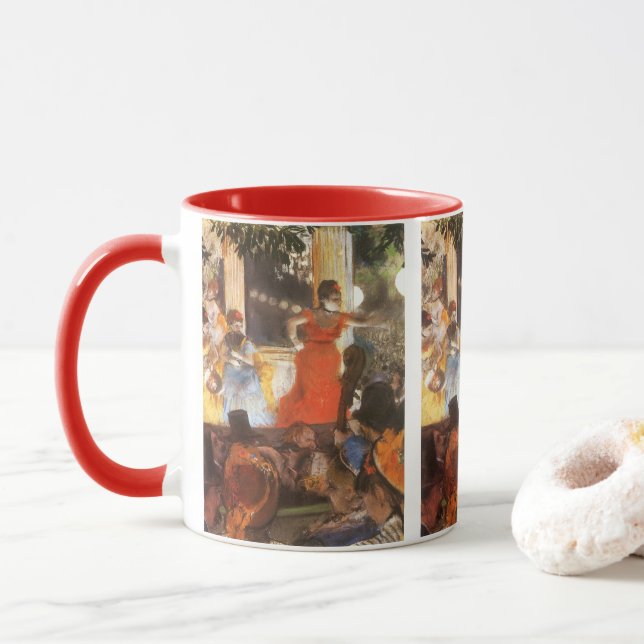 Cafe Concert at Les Ambassadeurs by Edgar Degas Mug (With Donut)