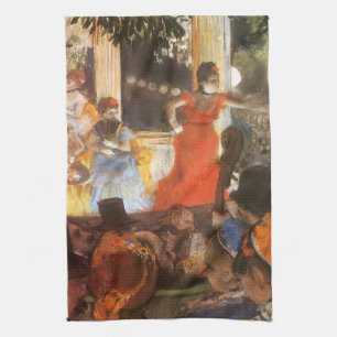 Cafe Concert at Les Ambassadeurs by Edgar Degas Tea Towel