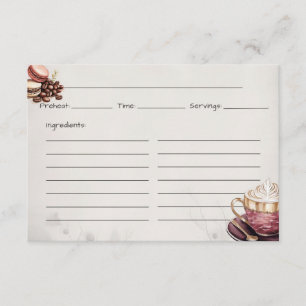 Café Crémeux Basic Recipe Card