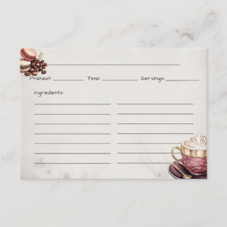Café Crémeux Basic Recipe Card