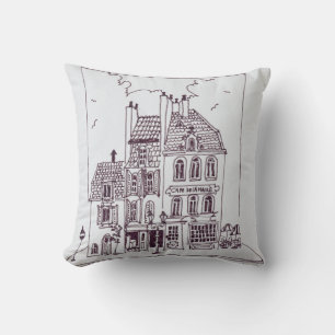Cafe De La Mairie Boulogne-Sur-Mer, France Cushion